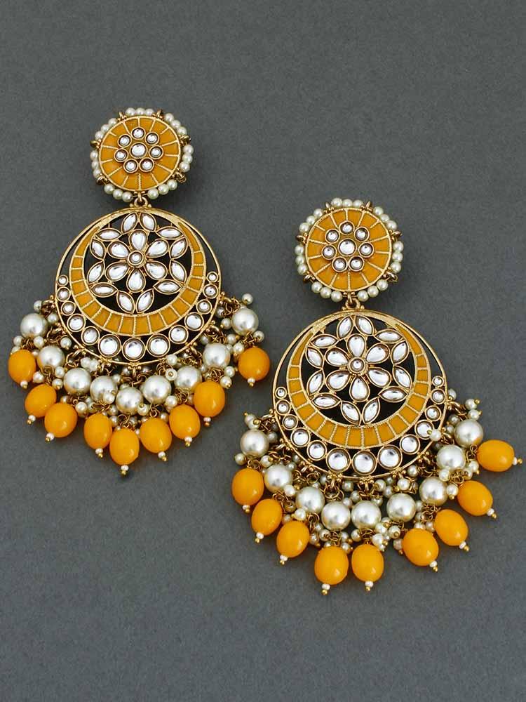 Mustard Deepika Chandbalis - Bling Bag