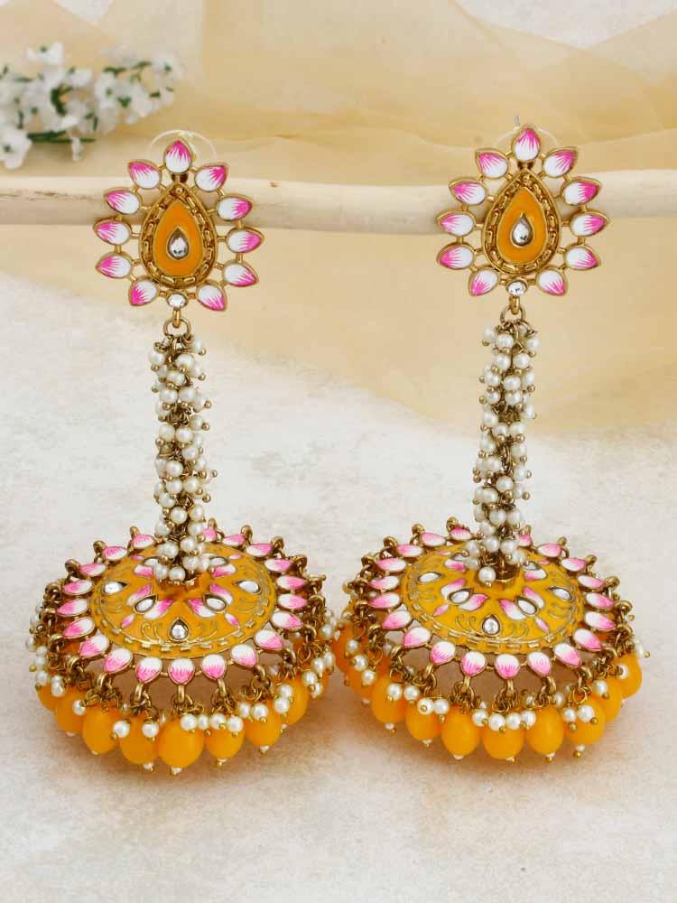 Mustard Jacki Jhumkis - Bling Bag