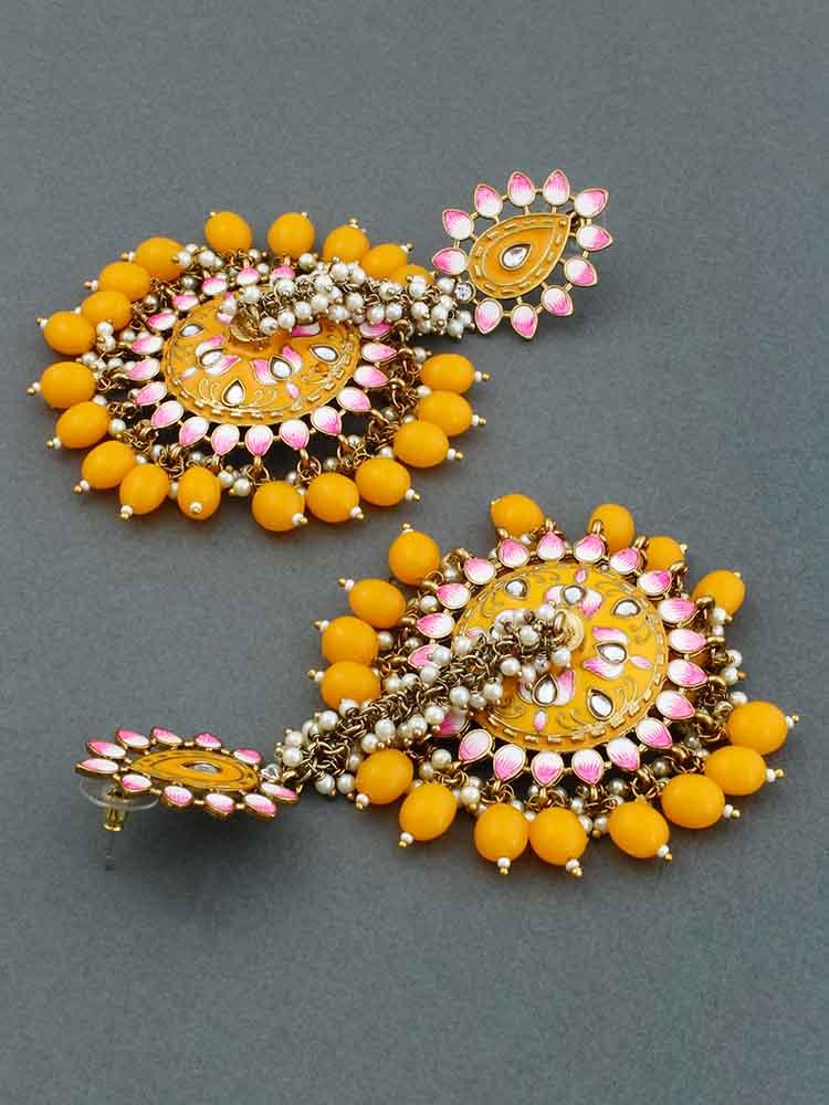 Mustard Jacki Jhumkis - Bling Bag