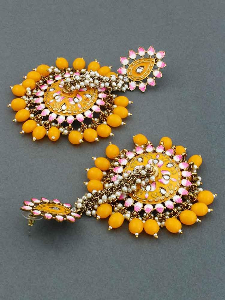 Mustard Jacki Jhumkis - Bling Bag