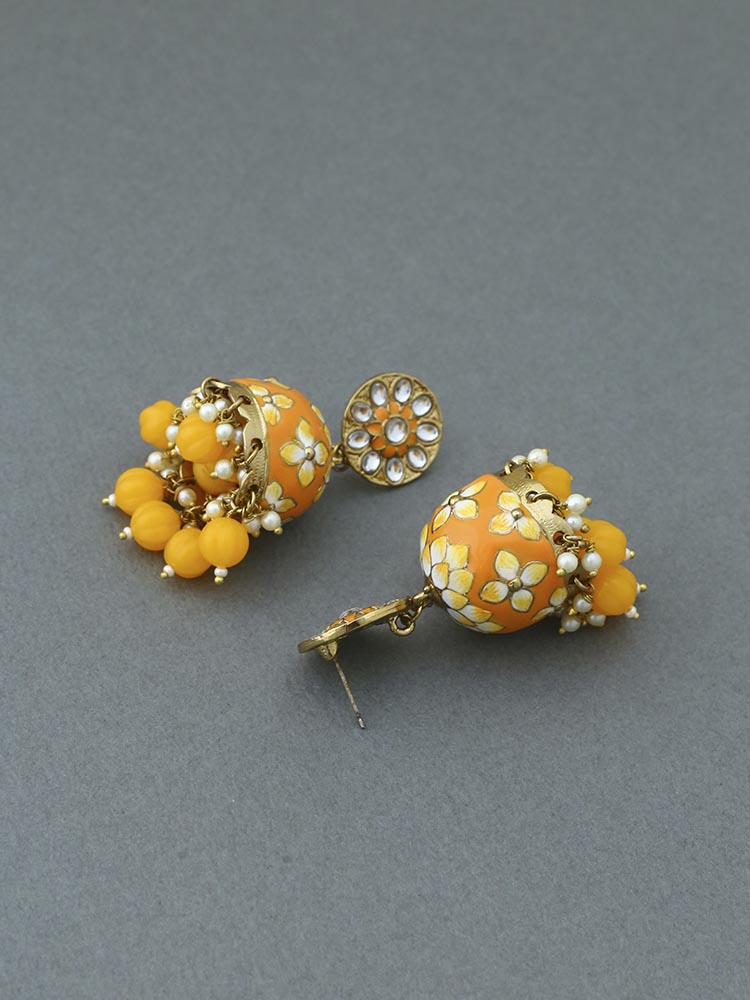 Mustard Kabini Jhumkis