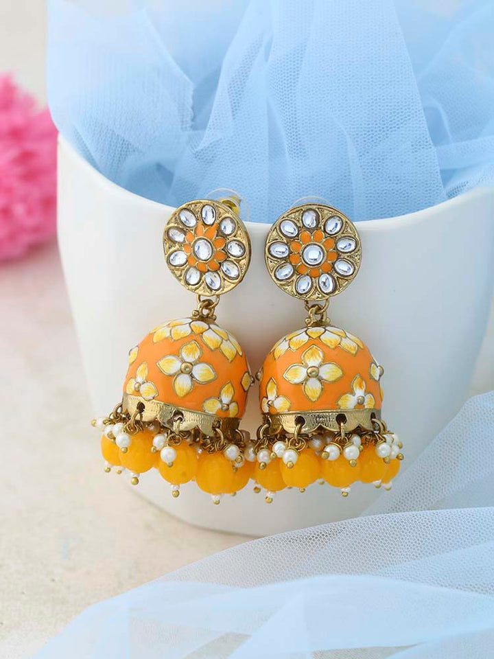 Mustard Kabini Jhumkis