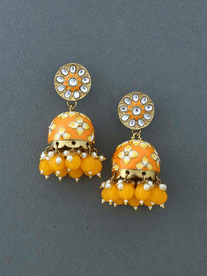 Mustard Kabini Jhumkis