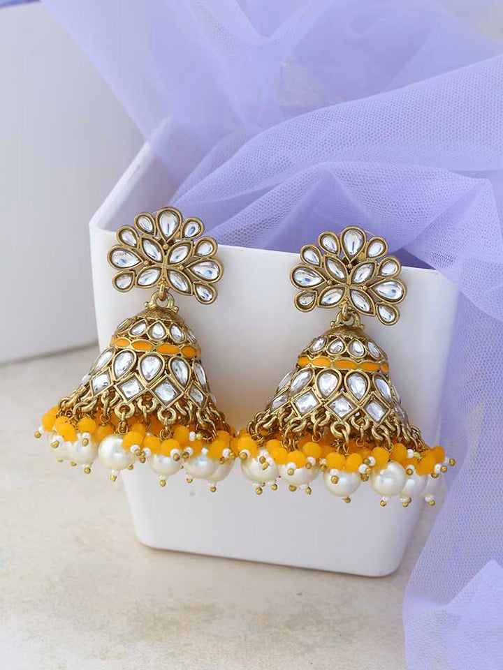 Mustard Koyna Jhumkis