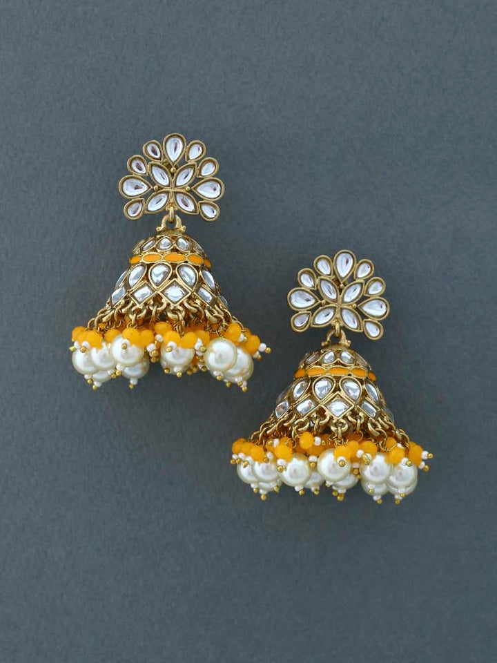 Mustard Koyna Jhumkis