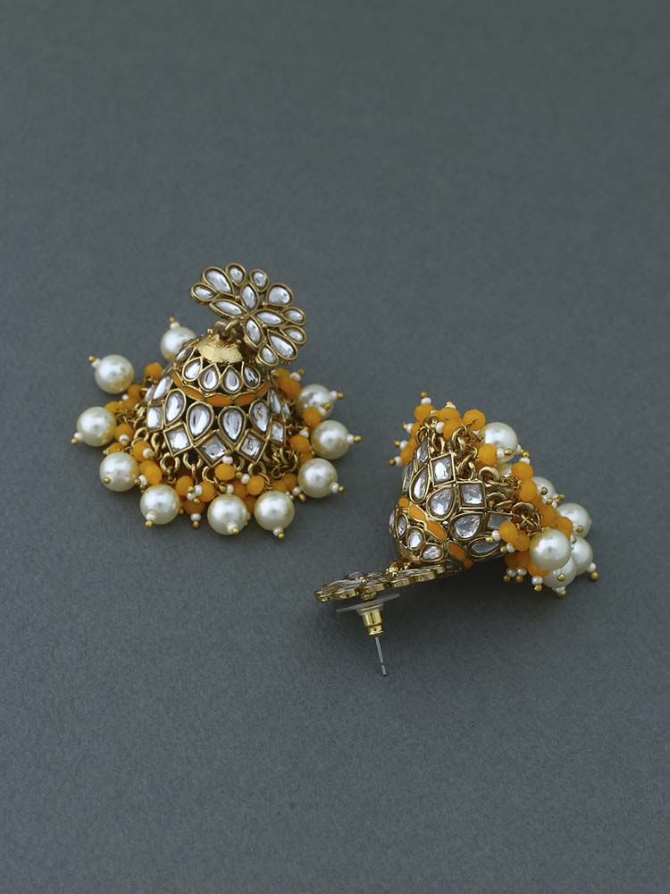 Mustard Koyna Jhumkis