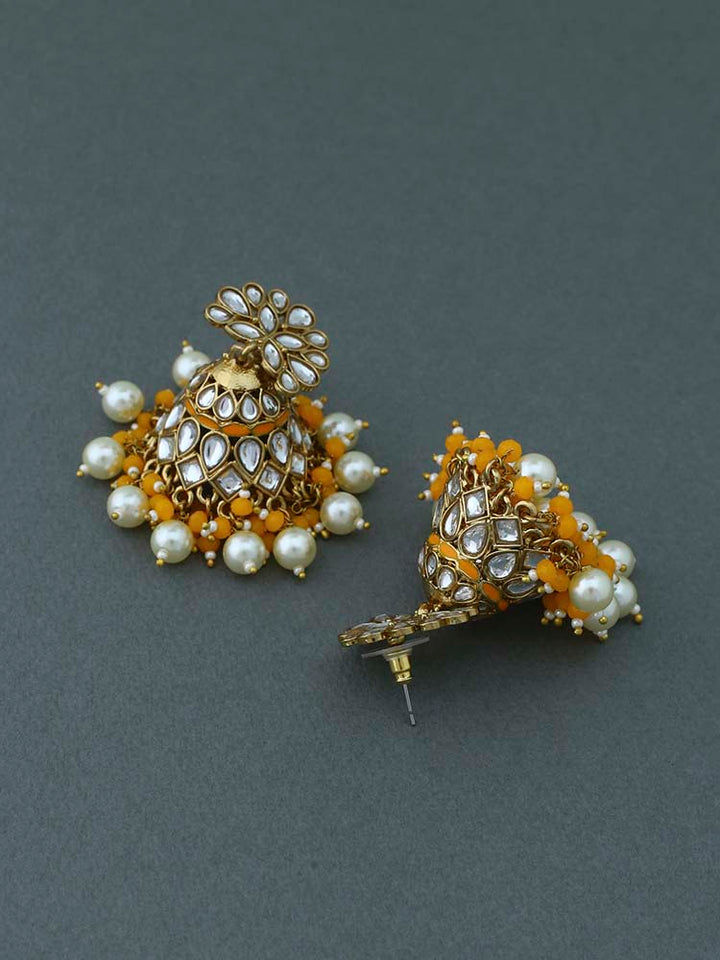 Mustard Koyna Jhumkis