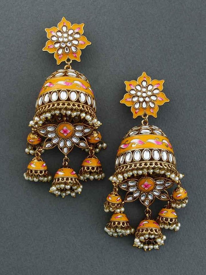 Mustard Kristina Jhumkis - Bling Bag