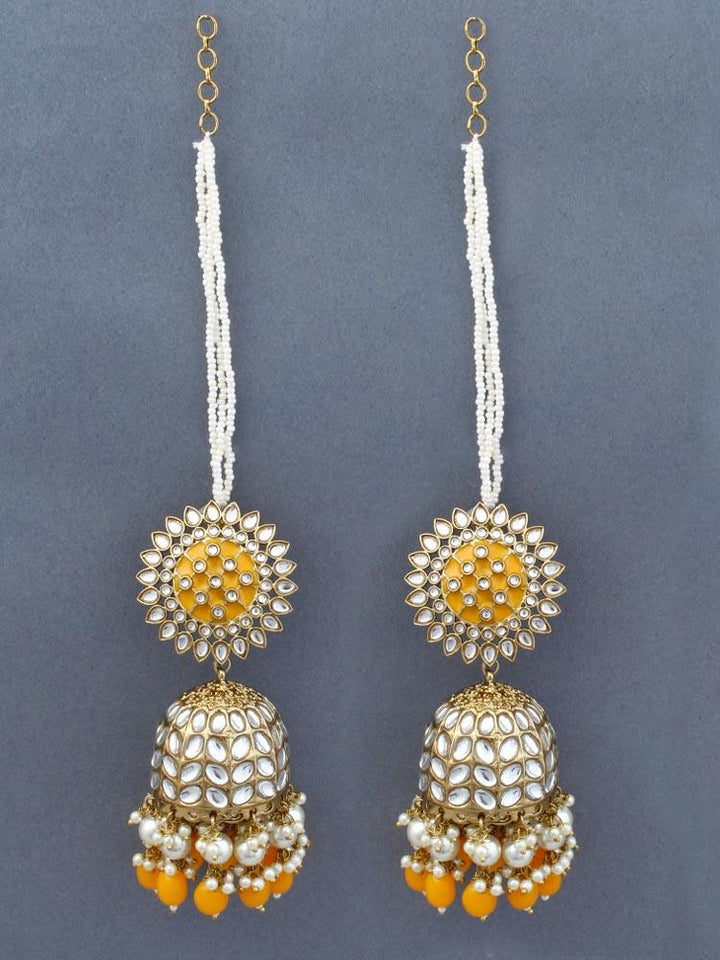 Mustard Maharani Sahara Jhumkis - Bling Bag