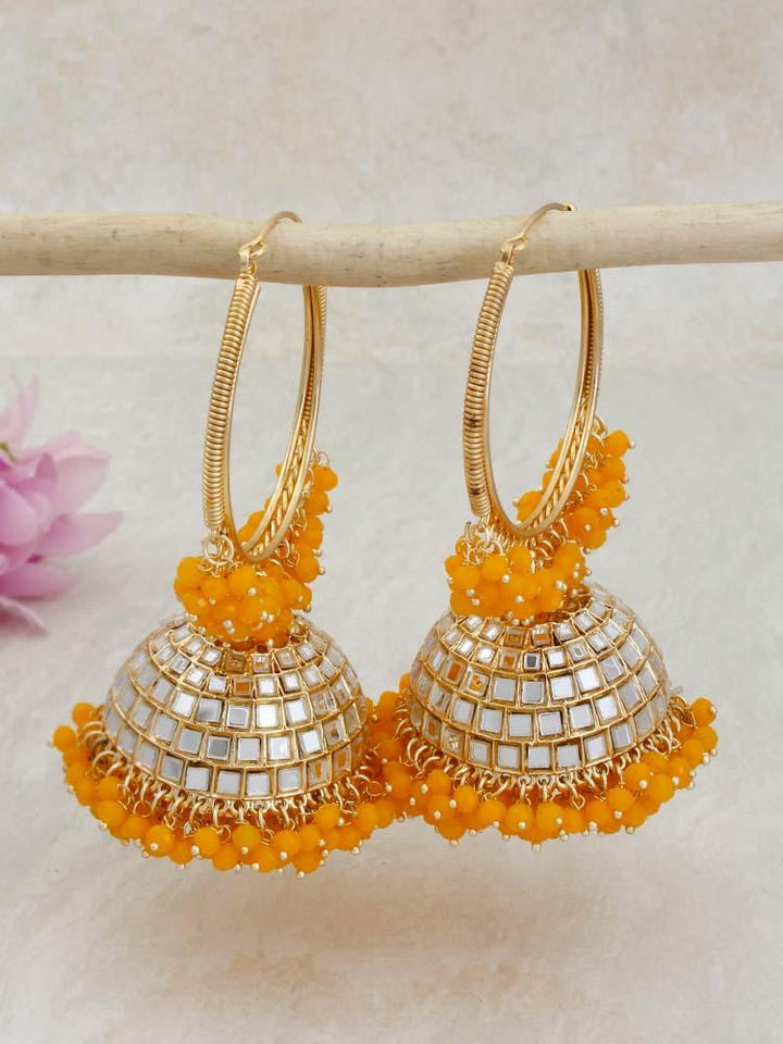 Mustard Matsya Jhumkis - Bling Bag