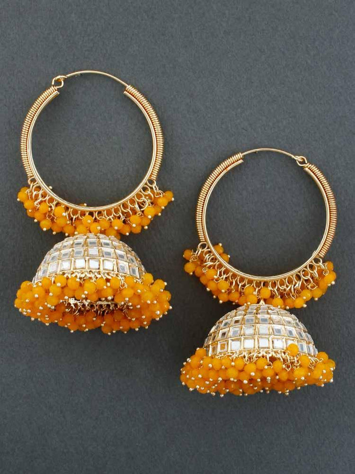 Mustard Matsya Jhumkis - Bling Bag