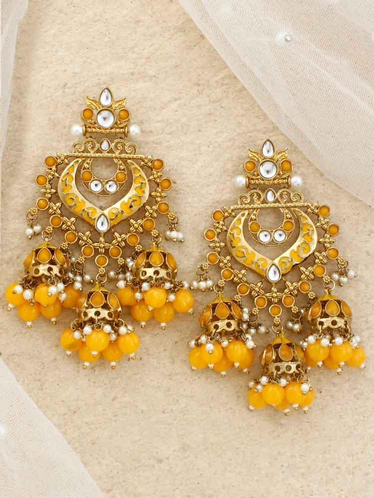 Mustard Nityanta Jhumkis - Bling Bag