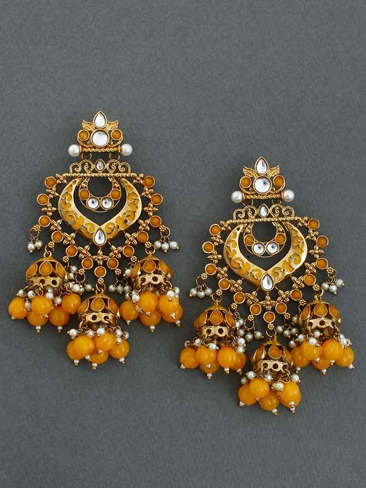 Mustard Nityanta Jhumkis - Bling Bag