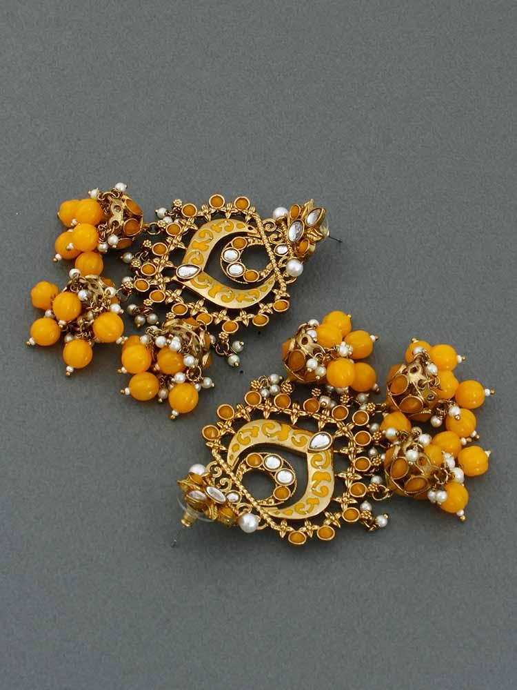 Mustard Nityanta Jhumkis - Bling Bag