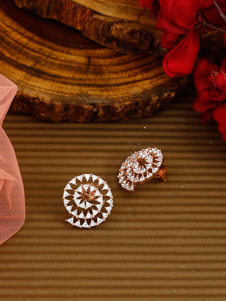 earrings - Bling Bag Myla Rosegold Zirconia Studs