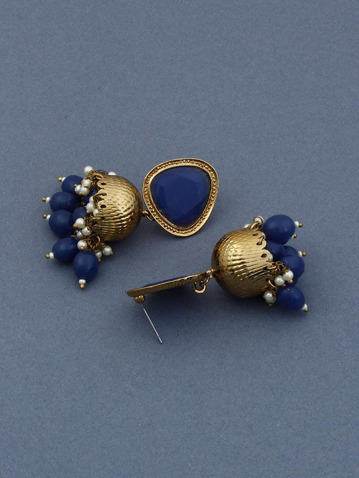 Navy Mini Shesha Jhumkis - Bling Bag