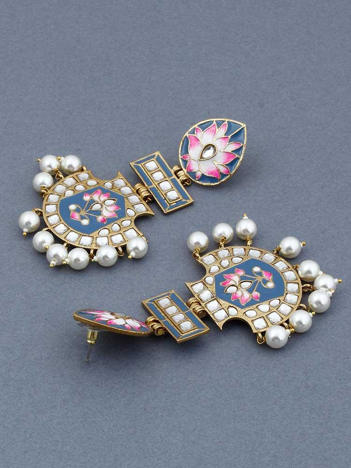 Navy Pankaj Designer Earrings - Bling Bag