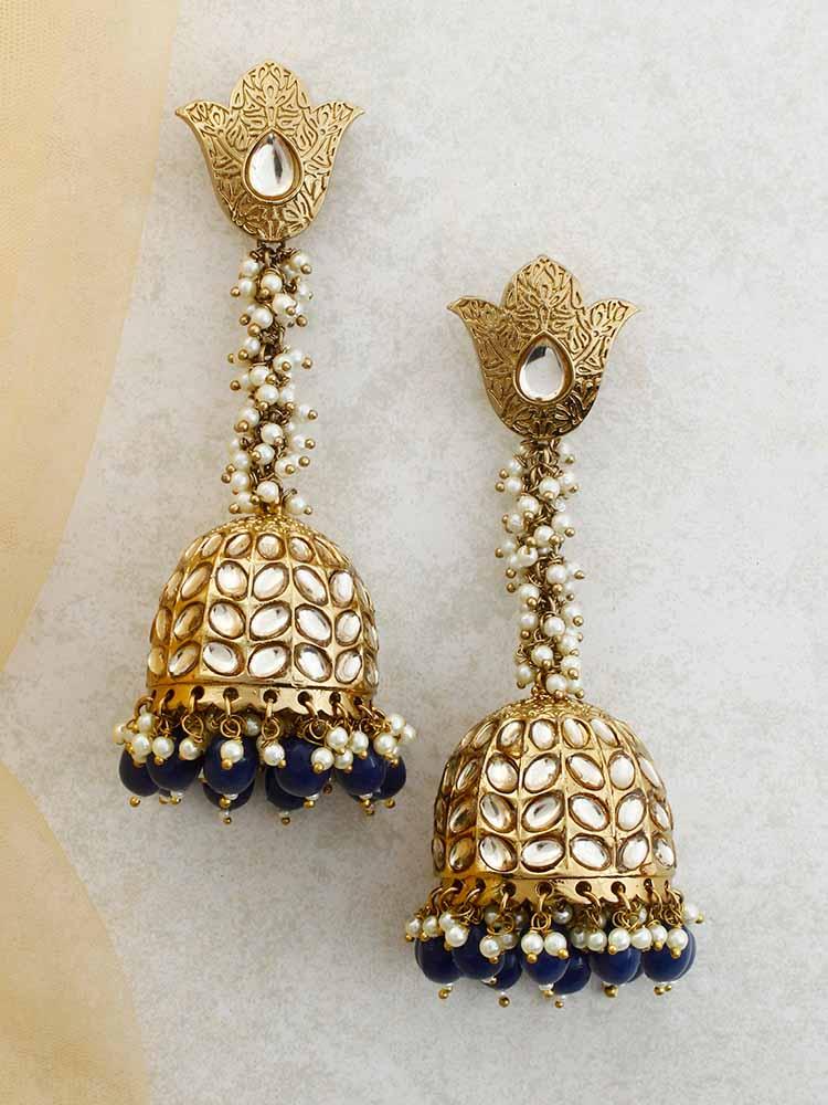 Navy Rajkumari Jhumkis - Bling Bag