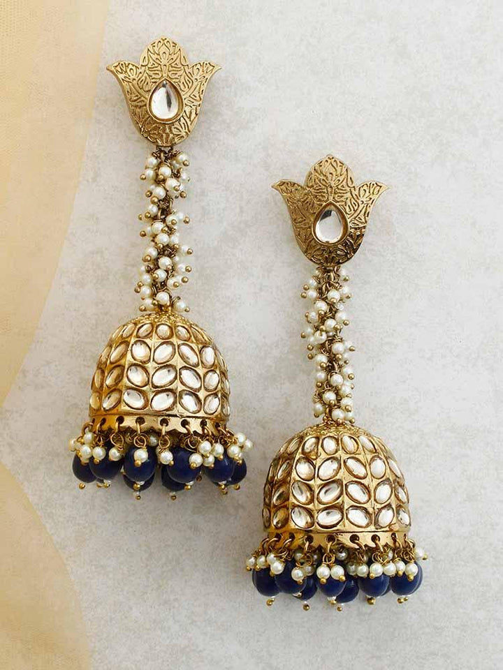 Navy Rajkumari Jhumkis - Bling Bag