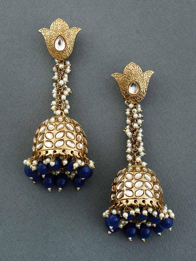 Navy Rajkumari Jhumkis - Bling Bag
