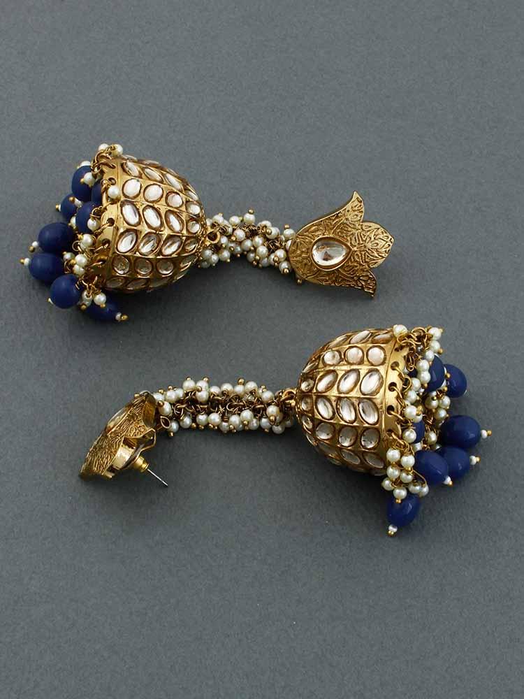 Navy Rajkumari Jhumkis - Bling Bag