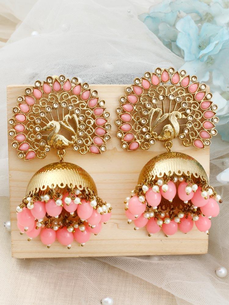 Neon Pink Mayu Jhumkis - Bling Bag