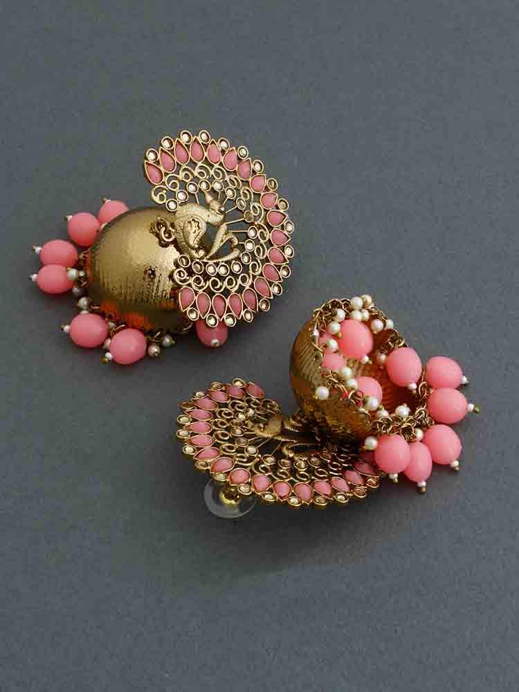 Neon Pink Mayu Jhumkis - Bling Bag