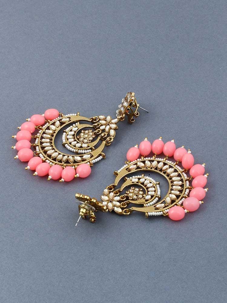 Neon Pink Mumtaz Chandbalis - Bling Bag