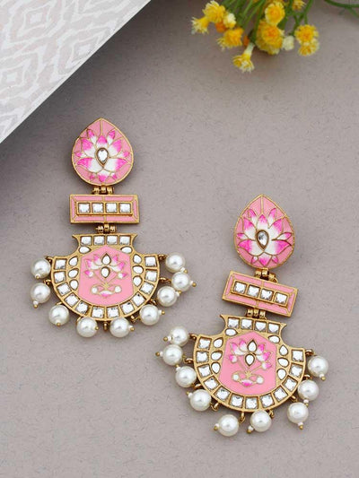 Neon Pink Pankaj Designer Earrings - Bling Bag