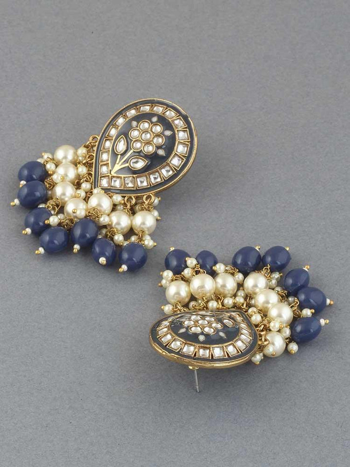 Navy Blue Charmi Designer Earrings - Bling Bag