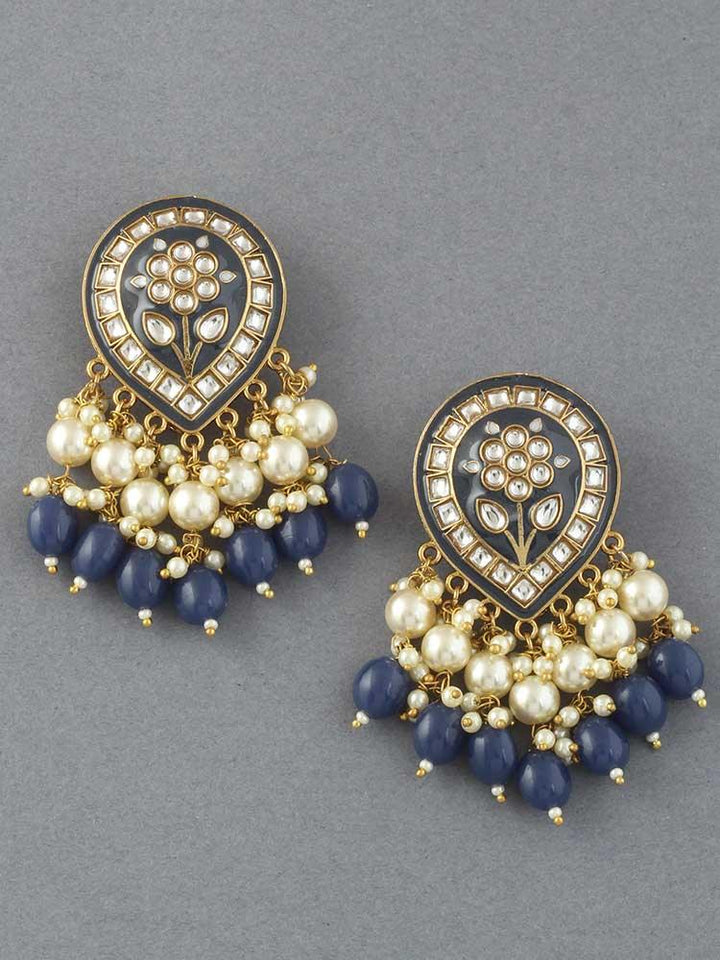 Navy Blue Charmi Designer Earrings - Bling Bag