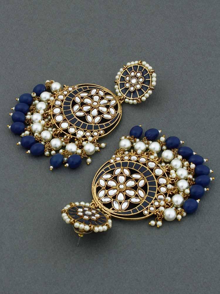 Navy Deepika Chandbalis - Bling Bag