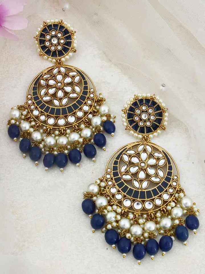 Navy Deepika Chandbalis - Bling Bag