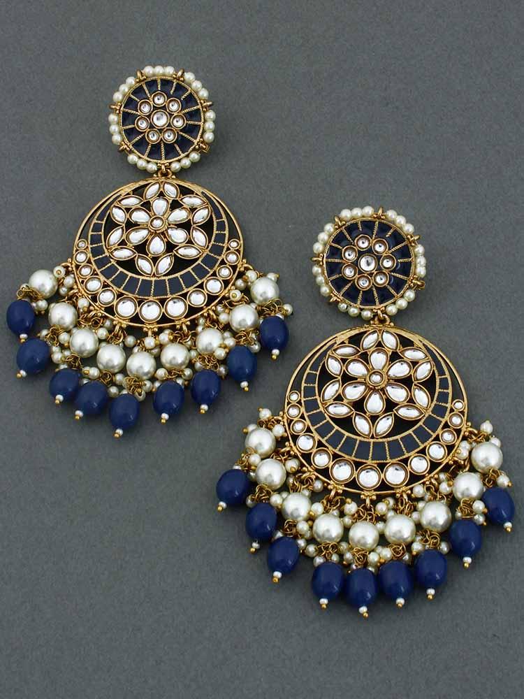 Navy Deepika Chandbalis - Bling Bag