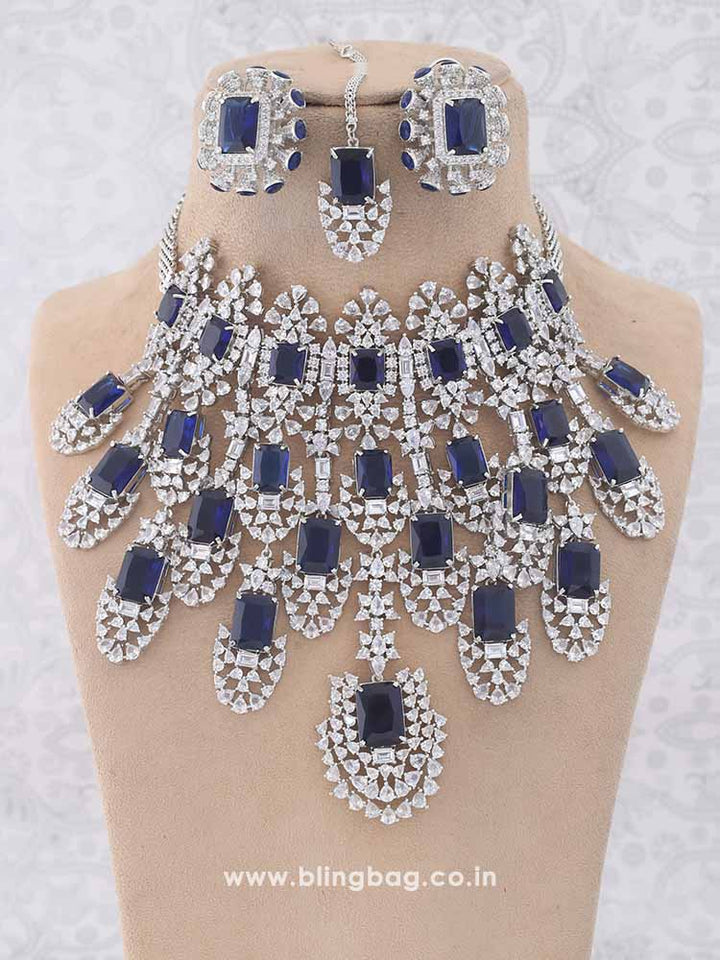 Navy Kiara Bridal Jewellery Set