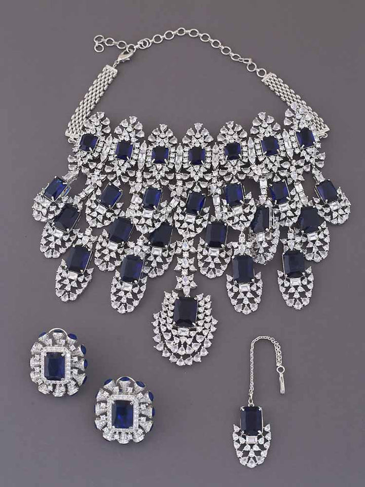 Navy Kiara Bridal Jewellery Set