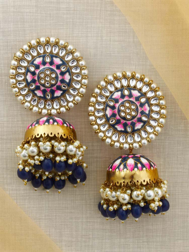 Navy Kritika Jhumkis - Bling Bag