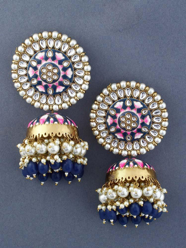Navy Kritika Jhumkis - Bling Bag