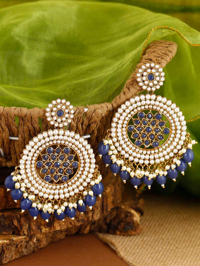 earrings - Bling Bag Navy Nandini Designer Earrings