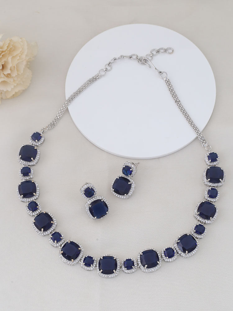 Navy Nicky Jewellery Set