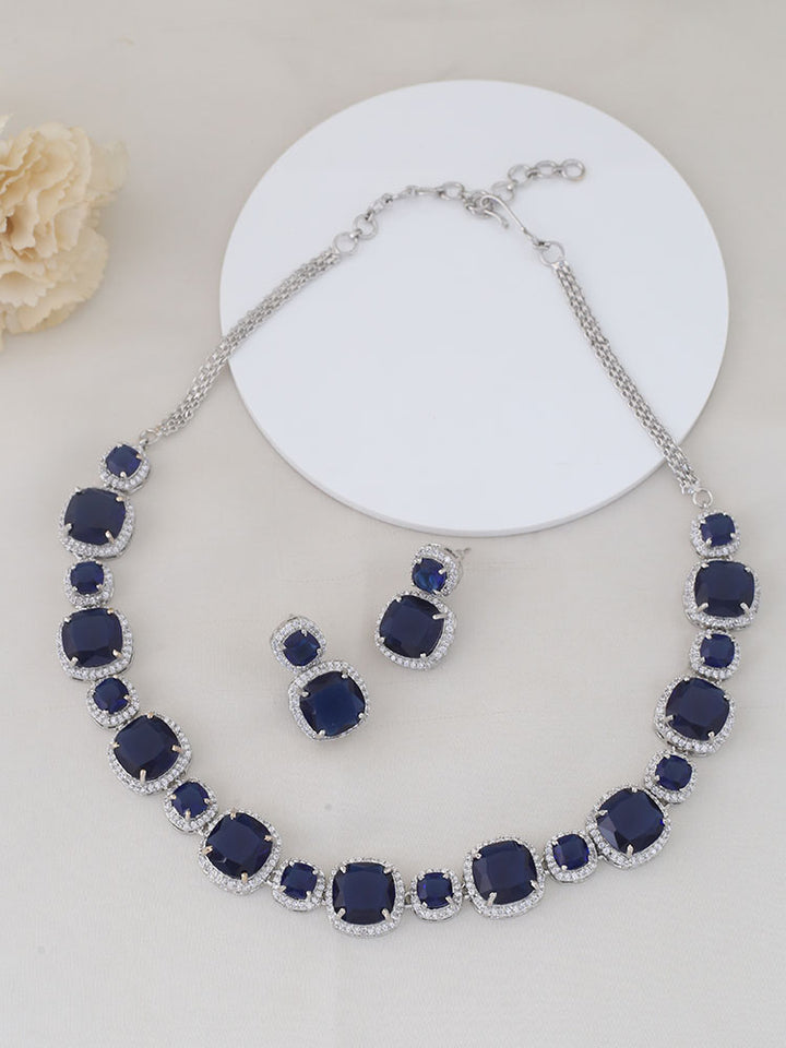 Navy Nicky Jewellery Set