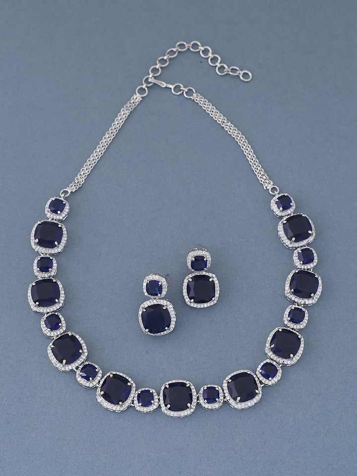 Navy Nicky Jewellery Set