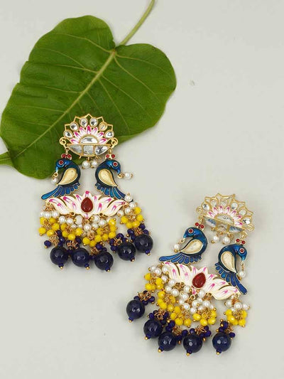earrings - Bling Bag Navy Pariniti Dangler Earrings