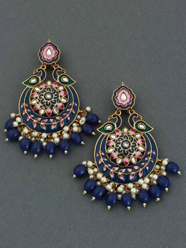 Navy Sangini Chandbalis - Bling Bag