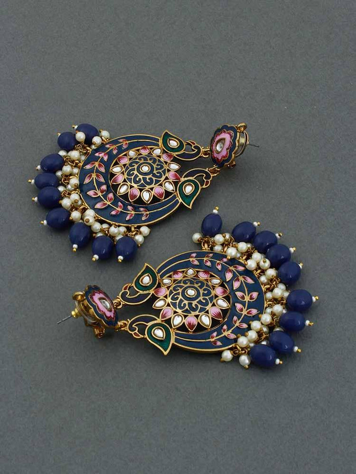 Navy Sangini Chandbalis - Bling Bag