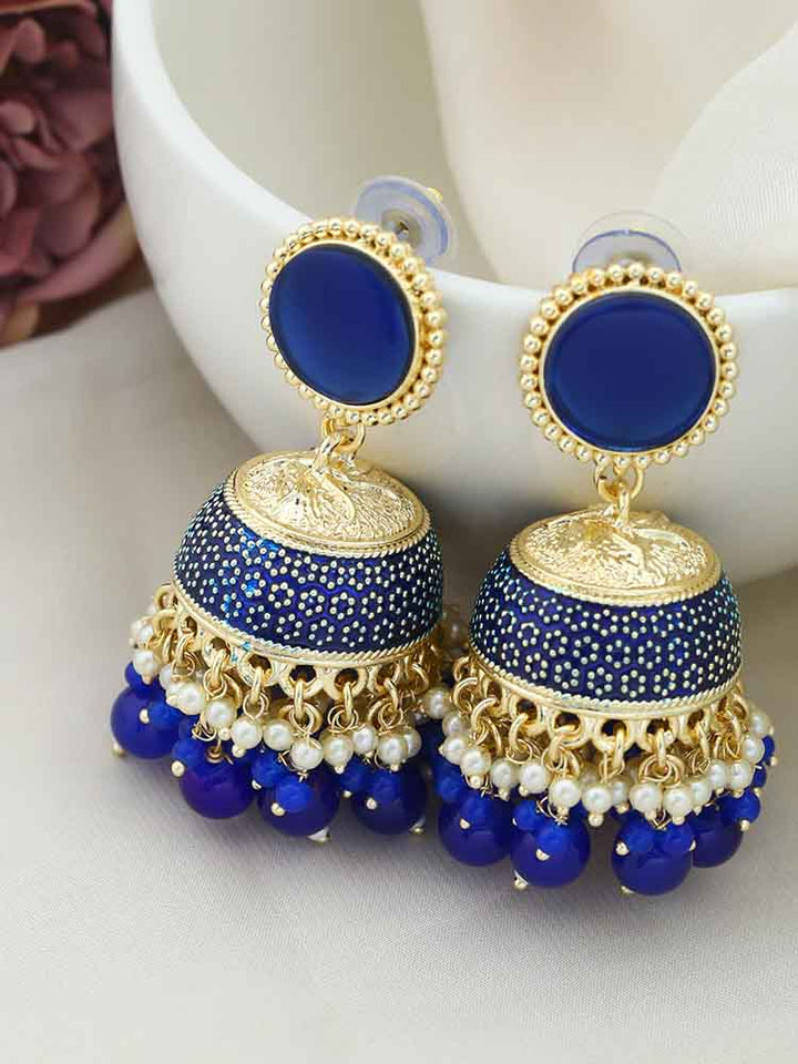 Navy Soraya Jhumkis