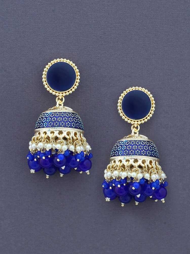 Navy Soraya Jhumkis