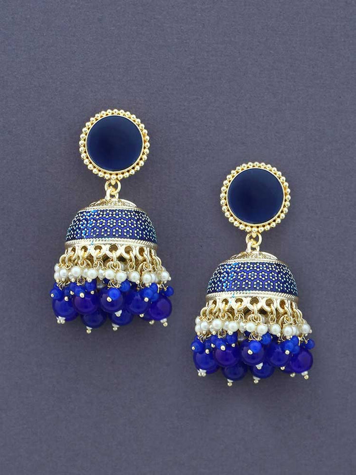 Navy Soraya Jhumkis