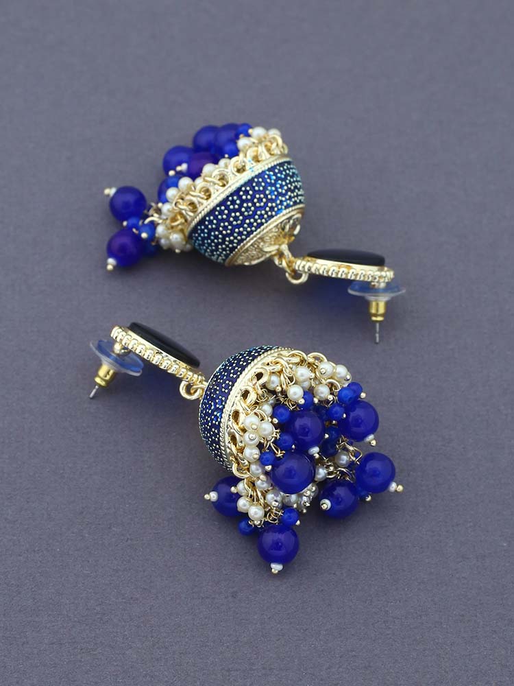 Navy Soraya Jhumkis