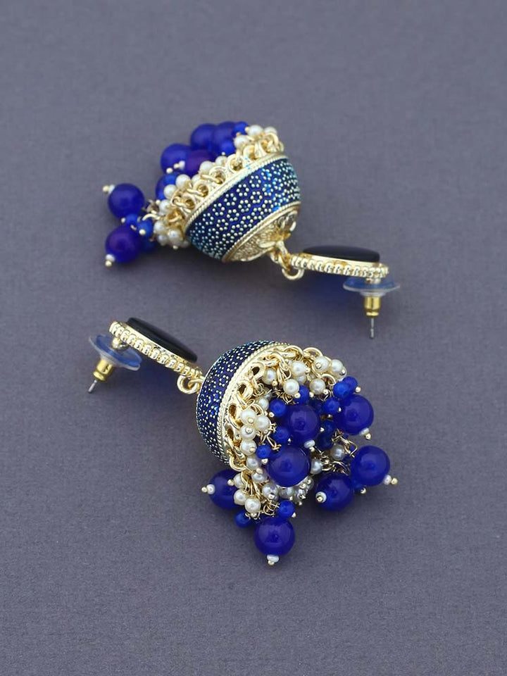 Navy Soraya Jhumkis